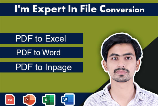 I will convert files to word, excel, in page and kindle format