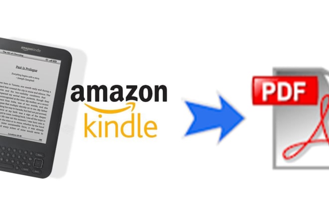 I will convert kindle ebooks into PDF or epub formats