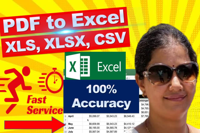 I will convert PDF to excel