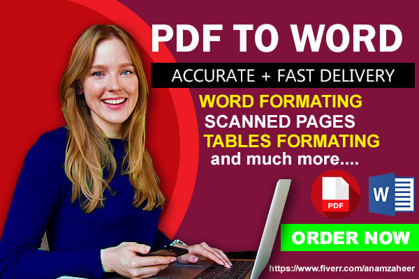 I will convert PDF to word and scanned document in 1 hour