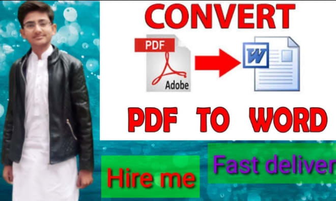 I will convert pdf to word,word to pdf