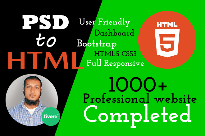 I will convert psd to html psd to wordpress responsive