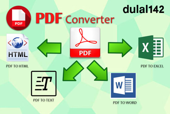I will convert scanned PDF to word or pdf to excel within 24 hour