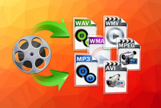 I will convert video or audio files to mp3 mp4 wma avi