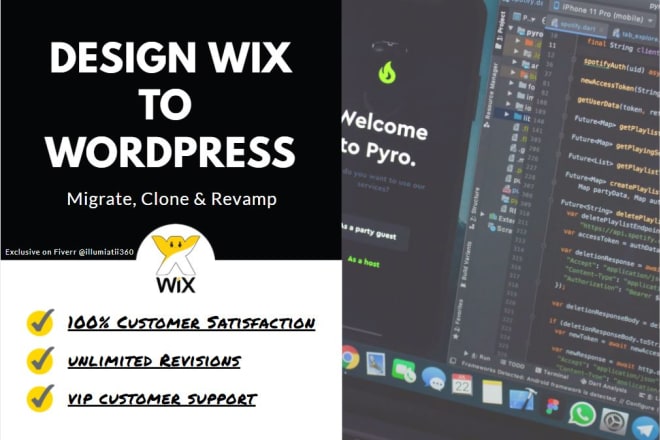 I will convert wix to wordpress or one product shopify store