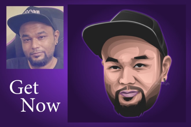 I will convert your face into a cartoon image or vector art
