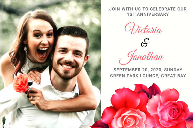 I will creat design invitation wedding card and video