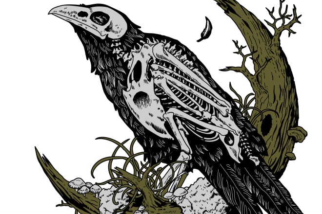 I will creat t shirt design with dark art