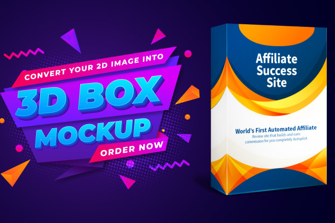 I will create 3d product box, software, gift, mailer, delivery box mockup