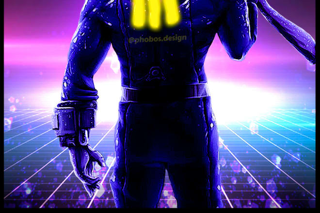 I will create a 80s retro neon poster for you