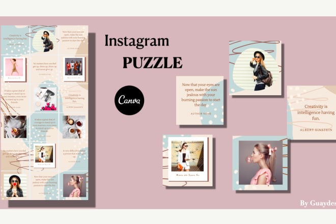 I will create a canva instagram template for a beautiful feed