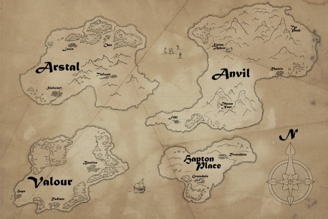 I will create a custom fantasy map for your story or game
