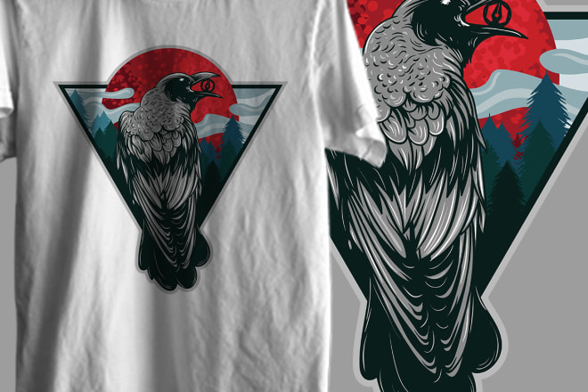 I will create a custom illustration for t shirt design
