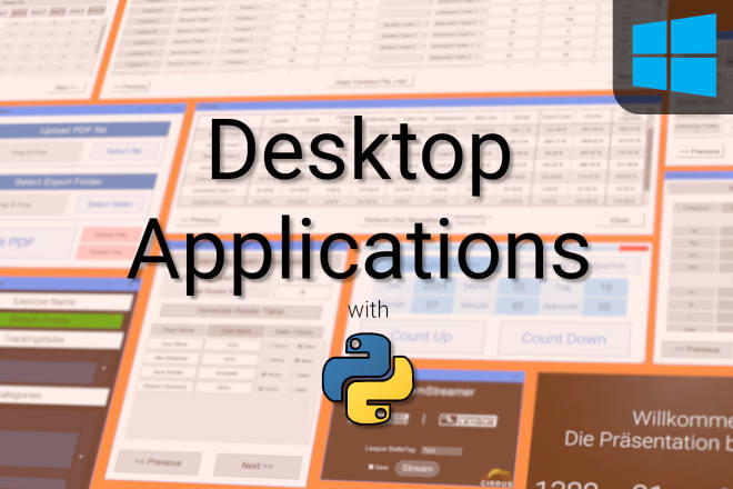 I will create a desktop application gui in tkinter, python