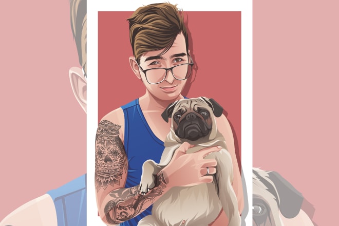 I will create a face into vector art portrait