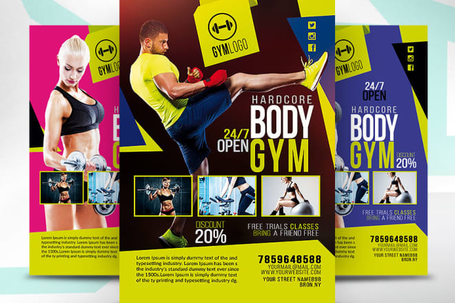 I will create a flyer design, print ad design or poster design