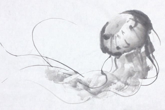 I will create a mini chinese style painting