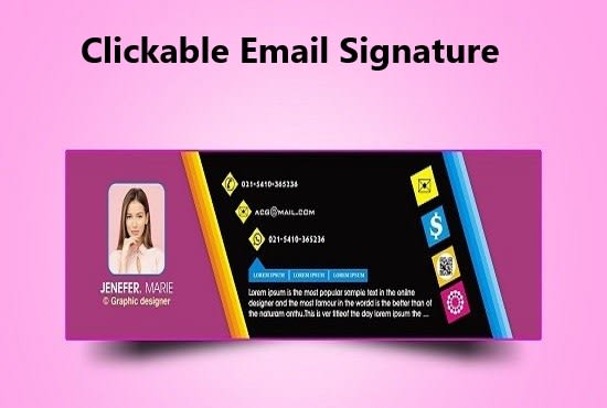 I will create a modern HTML signature for gmail, outlook, and apple