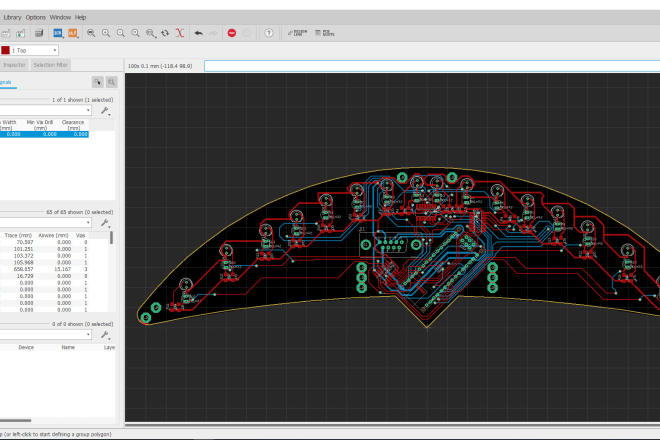 I will create a pcb design and schematic ini eagle pcb software