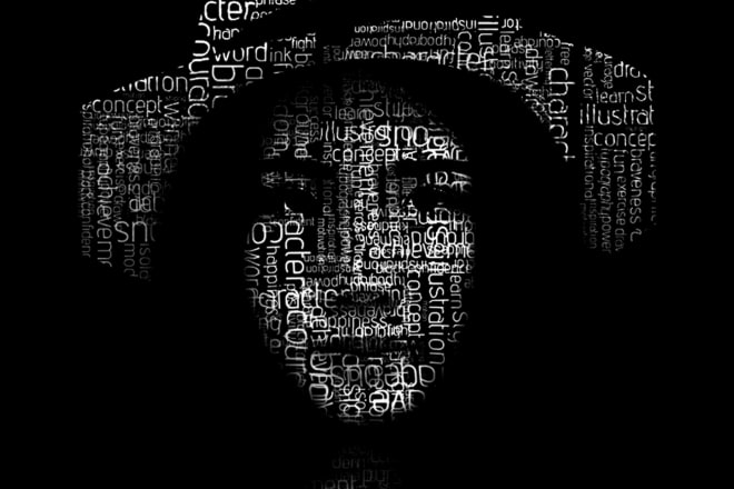 I will create a powerful text potrait from your photo