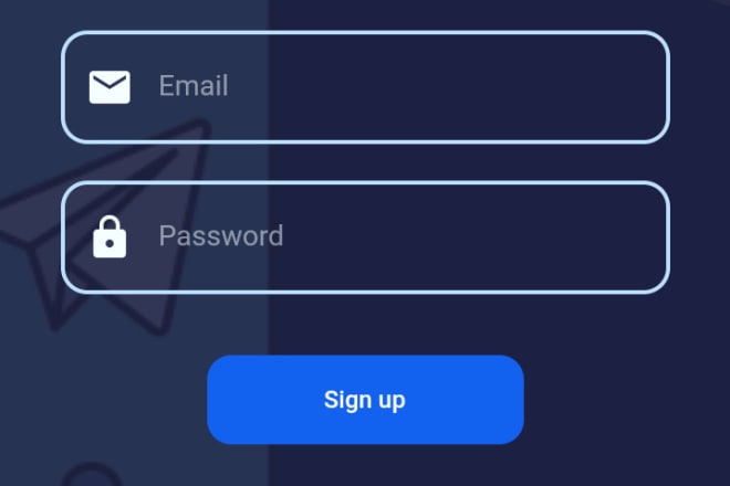 I will create a professional sign up page for your app mobile