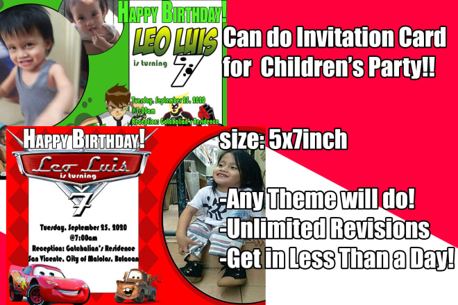 I will create a stunning layout for invitations