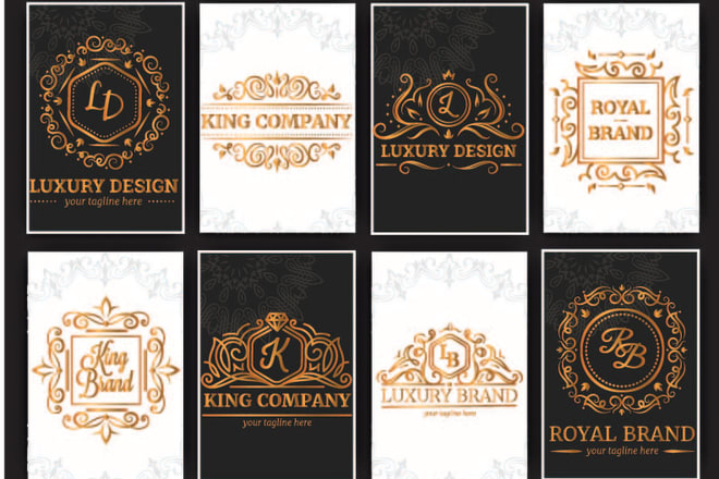 I will create a unique creative gold logo for you