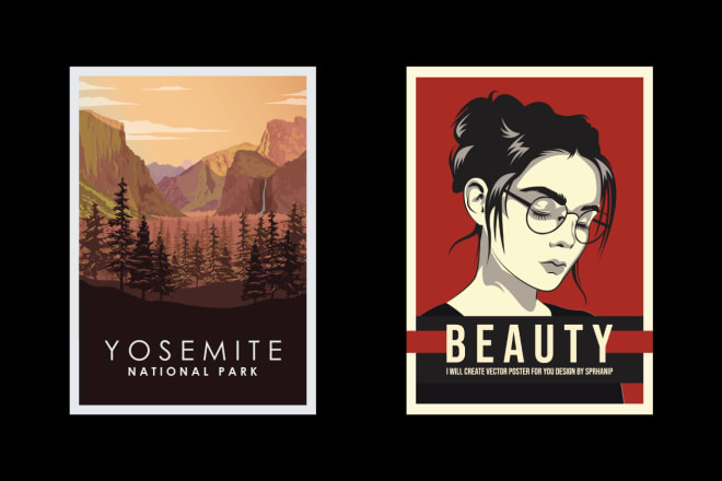 I will create a vector vintage retro poster design