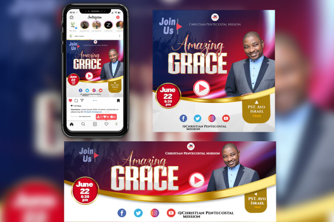 I will create an astounding digital church flyer design