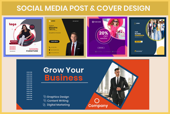I will create an attractive social media post or cover designs