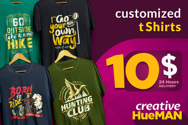 I will create awesome custom t shirts design for you under 24 hours