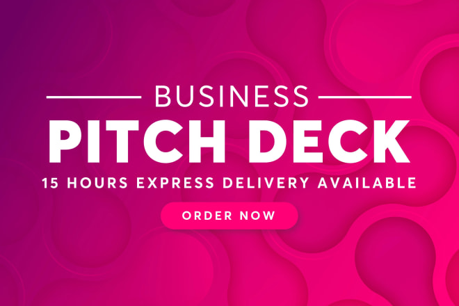 I will create business pitch deck presentation design