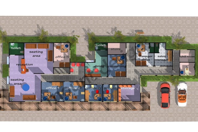 I will create coloured 2d floor plans and realistic 3d floor plans