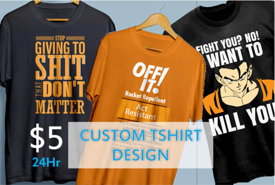 I will create custom unique graphic t shirt design