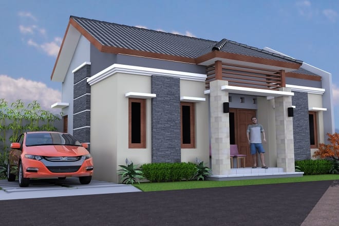 I will create design and realistic architecture rendering for you
