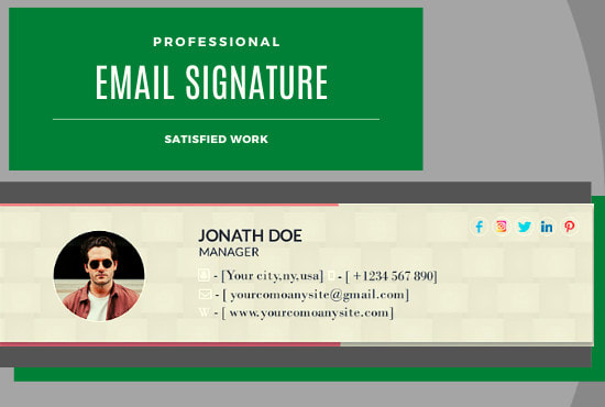 I will create expert level HTML signature for gmail and outlook