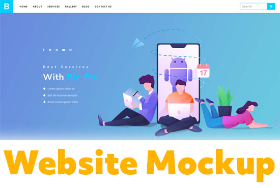 I will create innovative website design mockup