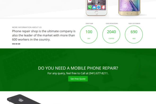 I will create mobile and computer repair website
