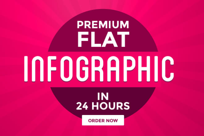 I will create modern flat infographic design