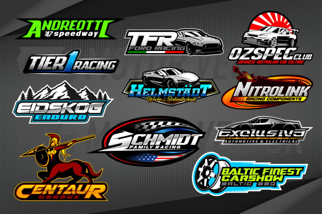 I will create professional automotive and racing logo design