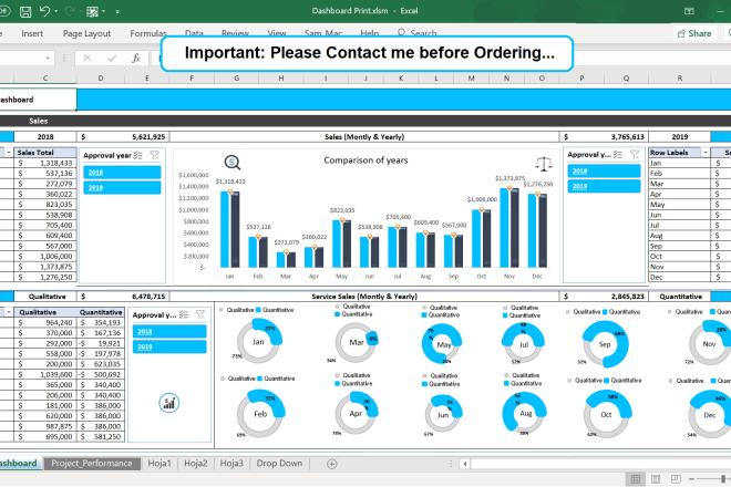 I will create professional excel dashboard