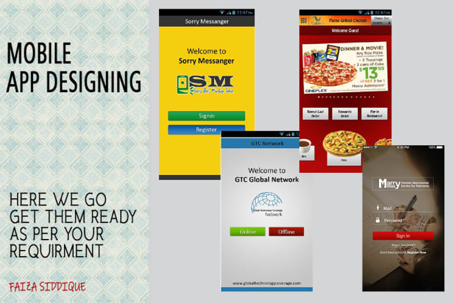 I will create professional mobile app designs