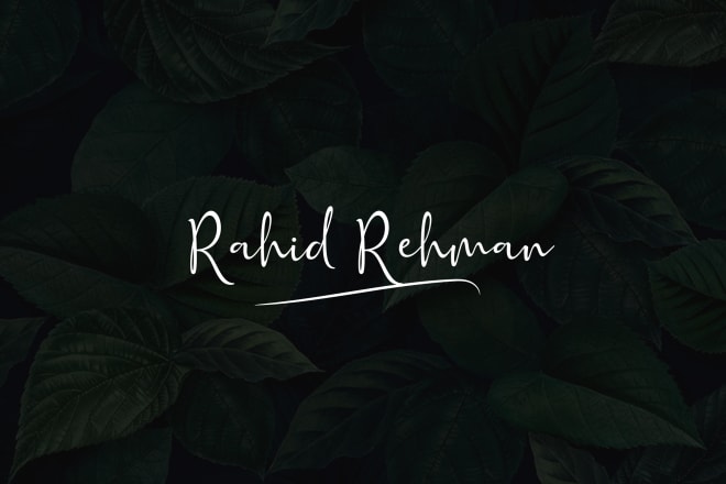 I will create professional signature logo handwritten or text