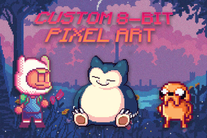 I will create retro 8 bit pixel art of your choice