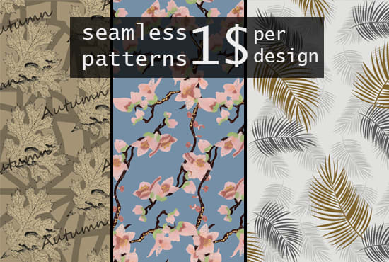 I will create seamless patterns for you in just 24 hours