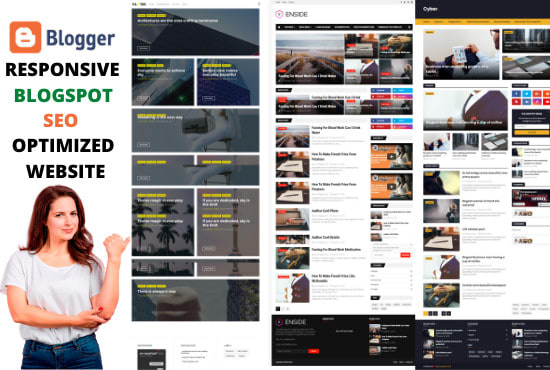 I will create SEO optimized professional blogger websites on blogspot