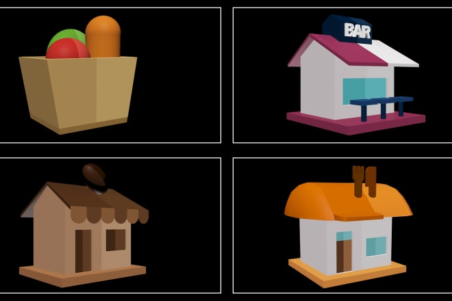 I will create simple 3d objects for mobile apps and games