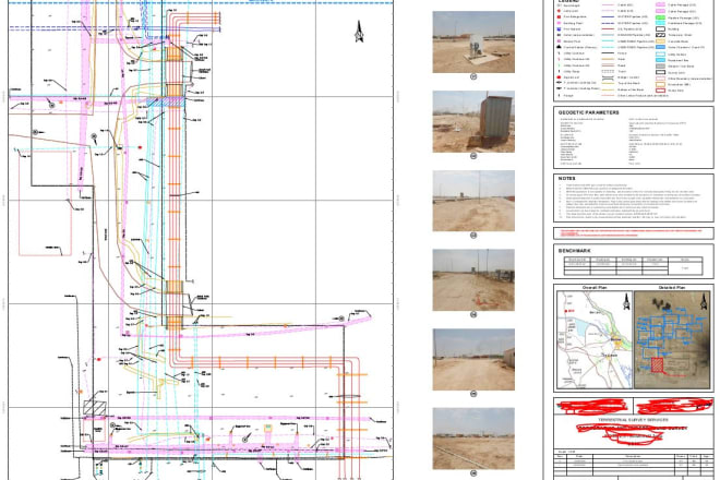 I will create topographic and construction drawings