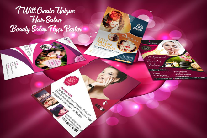 I will create unique hair salon,spa salon, beauty salon flyers