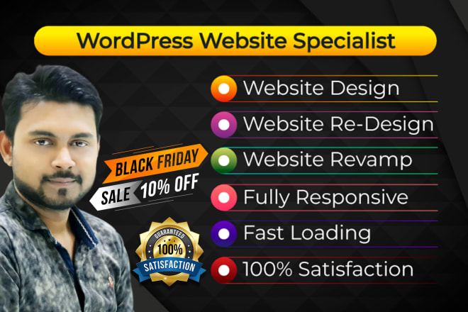 I will create wordpress website and wordpress website design